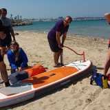 Avviciniamo il 27enne Nunzio, che da un anno a questa parte con un gruppo di amici ha fondato l�associazione �Sup on the beach� che ha come scopo quella di coinvolgere i baresi facendo loro conoscere questo sport